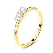 Pearl Gold Plated Silver Rings NSR-2908-GP